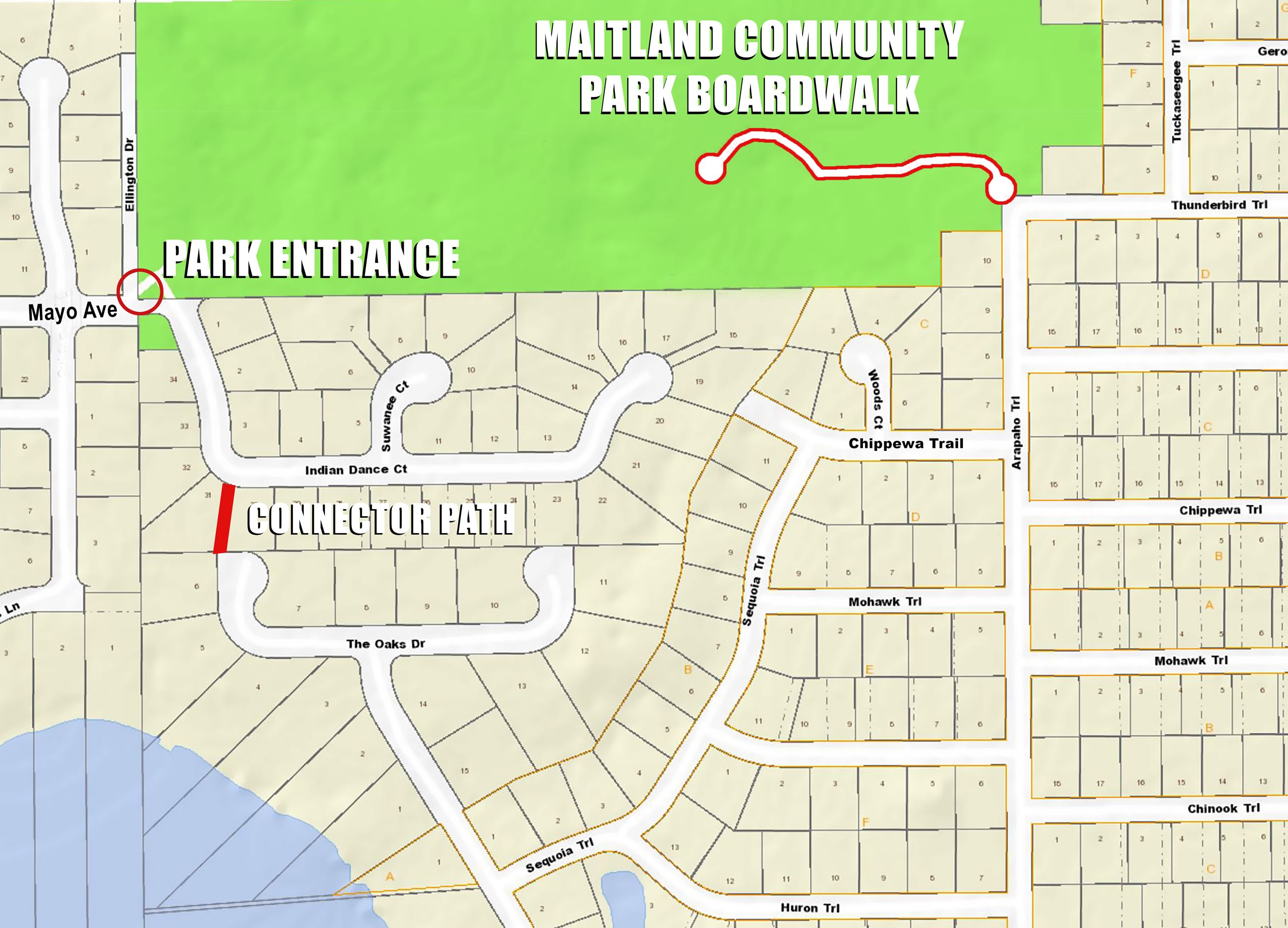 Maitland Community Park Detour Map
