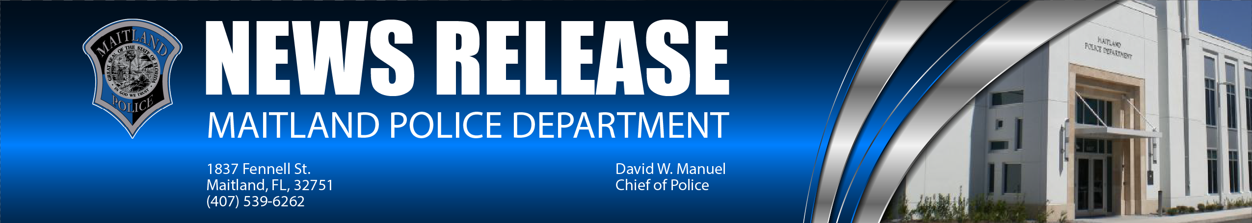 Police Department News Release Header 3
